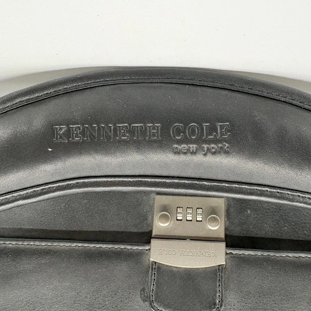 Kenneth Cole Port-a-Vallarta Black Briefcase Messenger Bag NWT 52045
